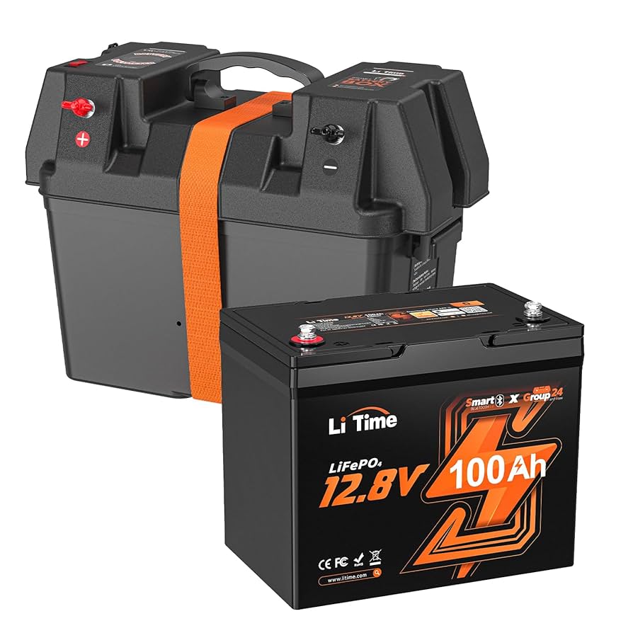 Amazon.com: LiTime 12V 100Ah Group 24 Bluetooth LiFePO4